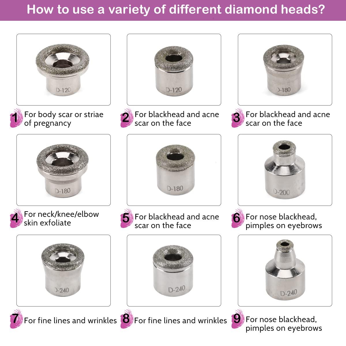 Yofuly Yofuly Diamond Microdermabrasion Machine, 65-68cmHg Suction Power Professional Dermabrasion, Home Use Facial Skin Care Equipment