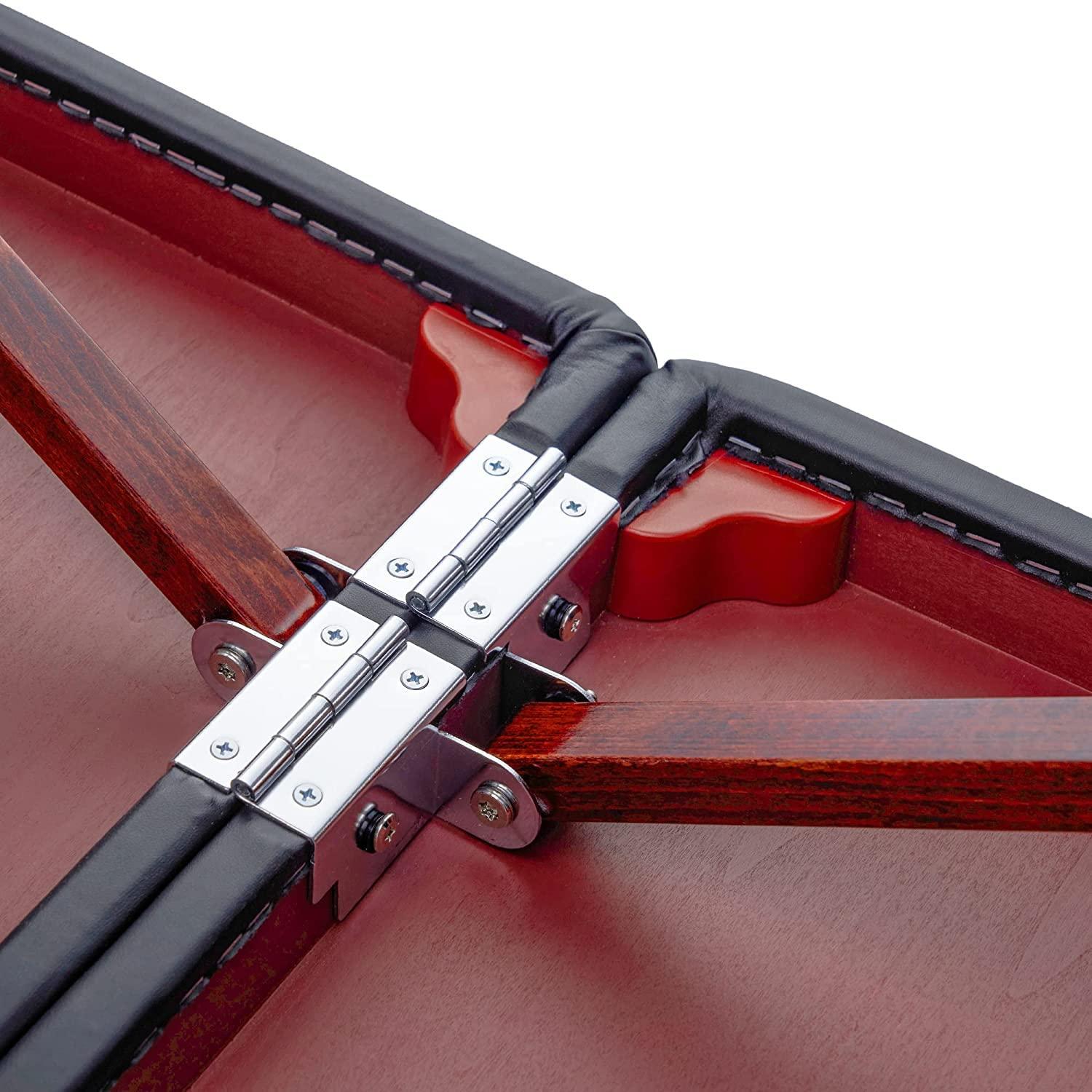 Master Massage Master Montclair 31" ThermaTopTM Massage Portable Massage Table with Memory Foam, Reiki Panels, & Shiatsu Cables Esthetician Bed- Lash Table (Black& Mahogany)