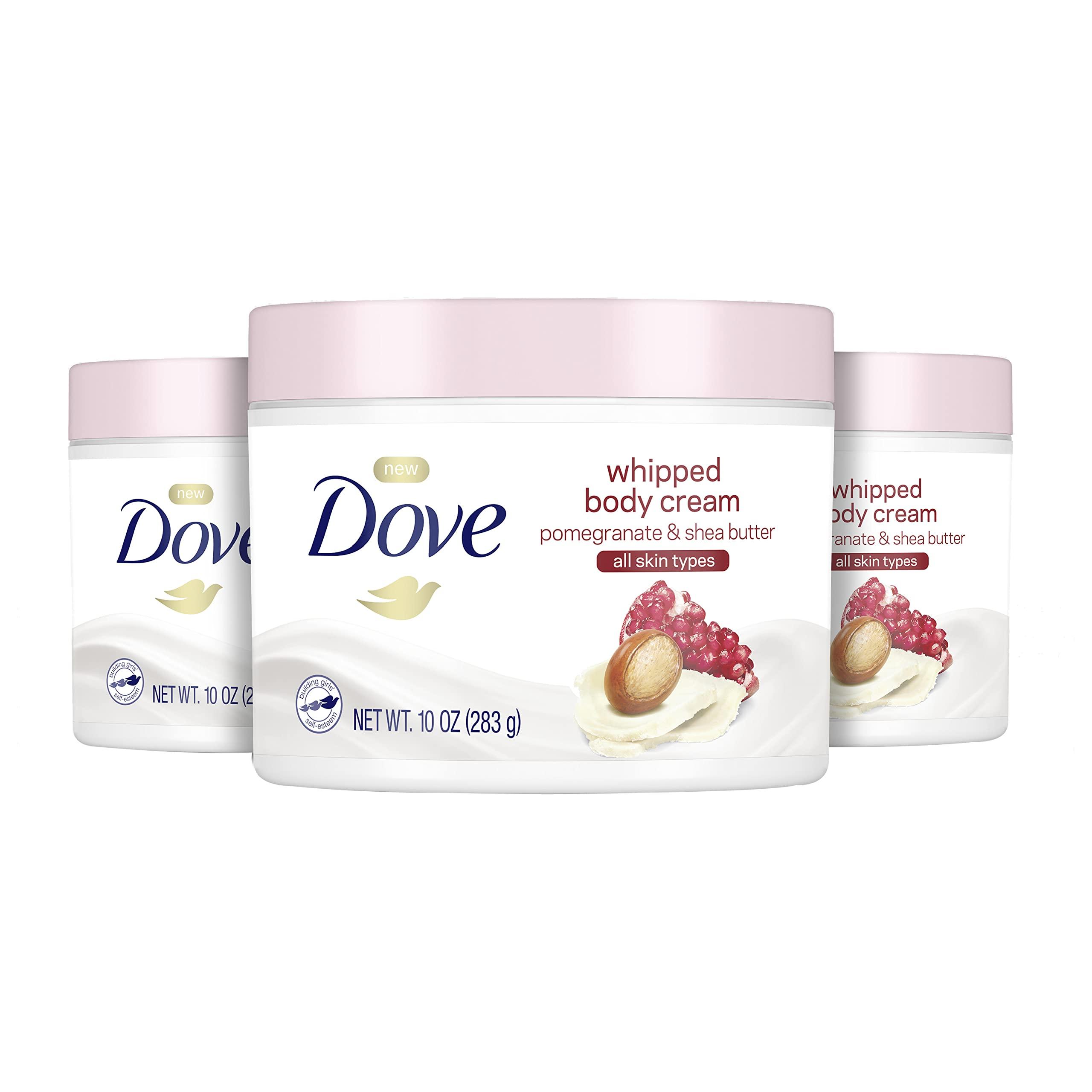 Dove Dove Whipped Body Cream Dry Skin Moisturizer Pomegranate and Shea Butter Nourishes Skin Deeply 10 oz 3 Count