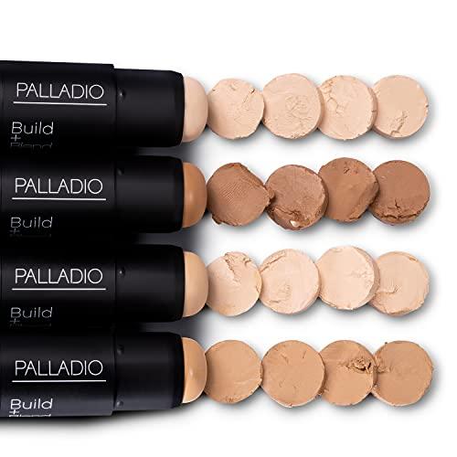 Palladio Palladio BUILD + BLEND Foundation Stick, Contour Stick for Face, Professional Makeup for Perfect Look, 0.25 Ounce (Amber Glow)