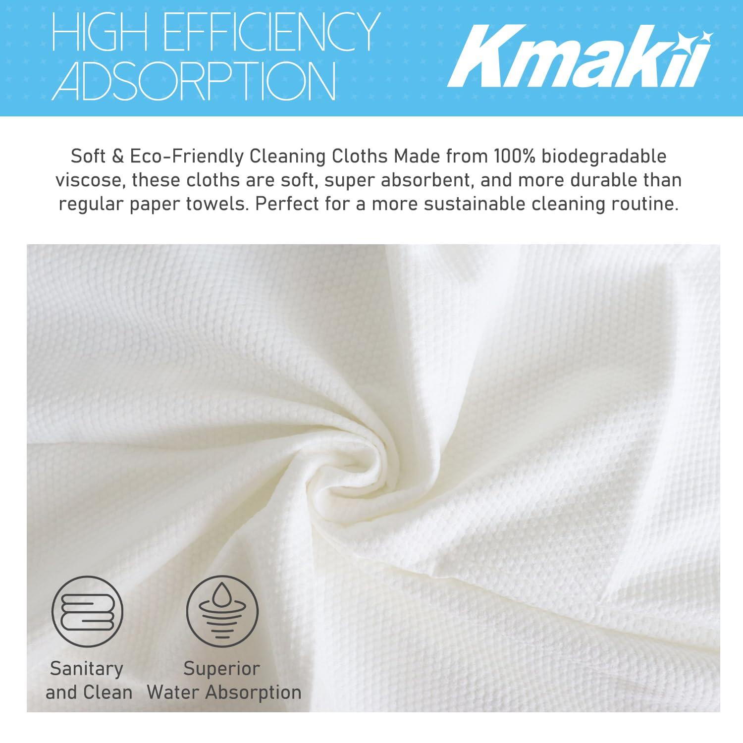 KMAKII KMAKII Disposable Bath Towels Camping Towel Gym Towel Soft Thick and Absorbent Shower Towels for Travel, Hotel, Spa, and Business Trip, White, Large Size 55 x 28 inch, Individually Packed, 12 Count