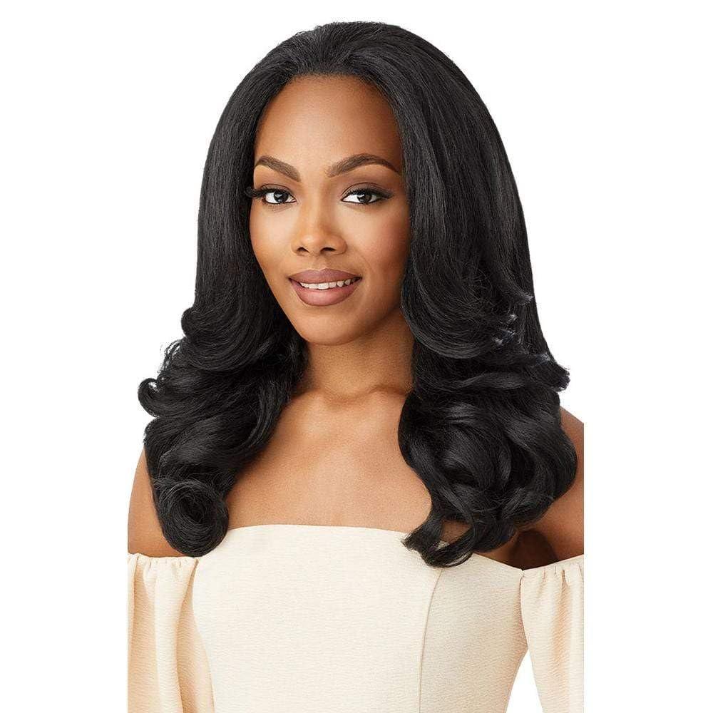 Outre Outre Quick Weave Self Styled in 60 Seconds Neesha Soft & Natural New Half Wig Cap Laysflat Requires Less Leave Out NEESHA H301 (2)