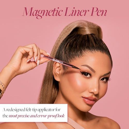 Glamnetic Glamnetic Felt Tip Magnetic Eyeliner Pen - Brown 0.025 fl oz | Brown Smudgeproof & Waterproof Eyeliner Pen, All-Day Hold for Magnetic Eyelashes, Quick-Drying, Paraben-Free