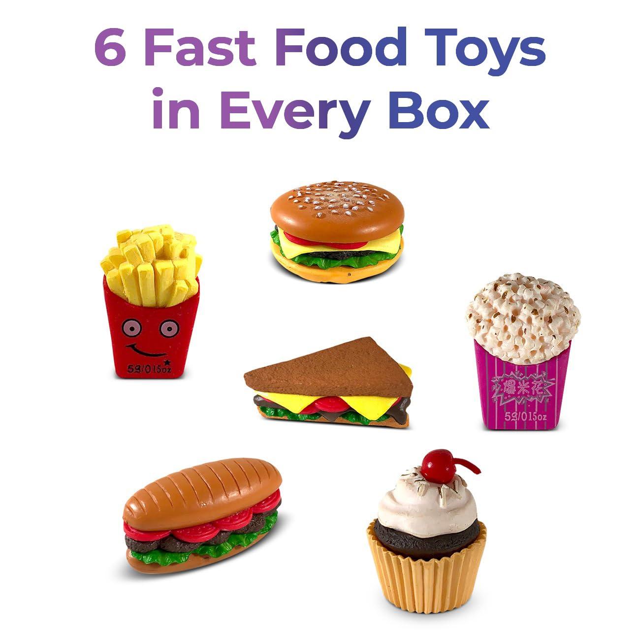 Relaxcation Bath Bombs for Kids Set with Toys Surprise Inside for Kids | Fast Food Toys Surprises Inside - Safe Bath Fizzies for Sensitive Skin and Quality Toys Make Your Kids Happy - Handmade in USA