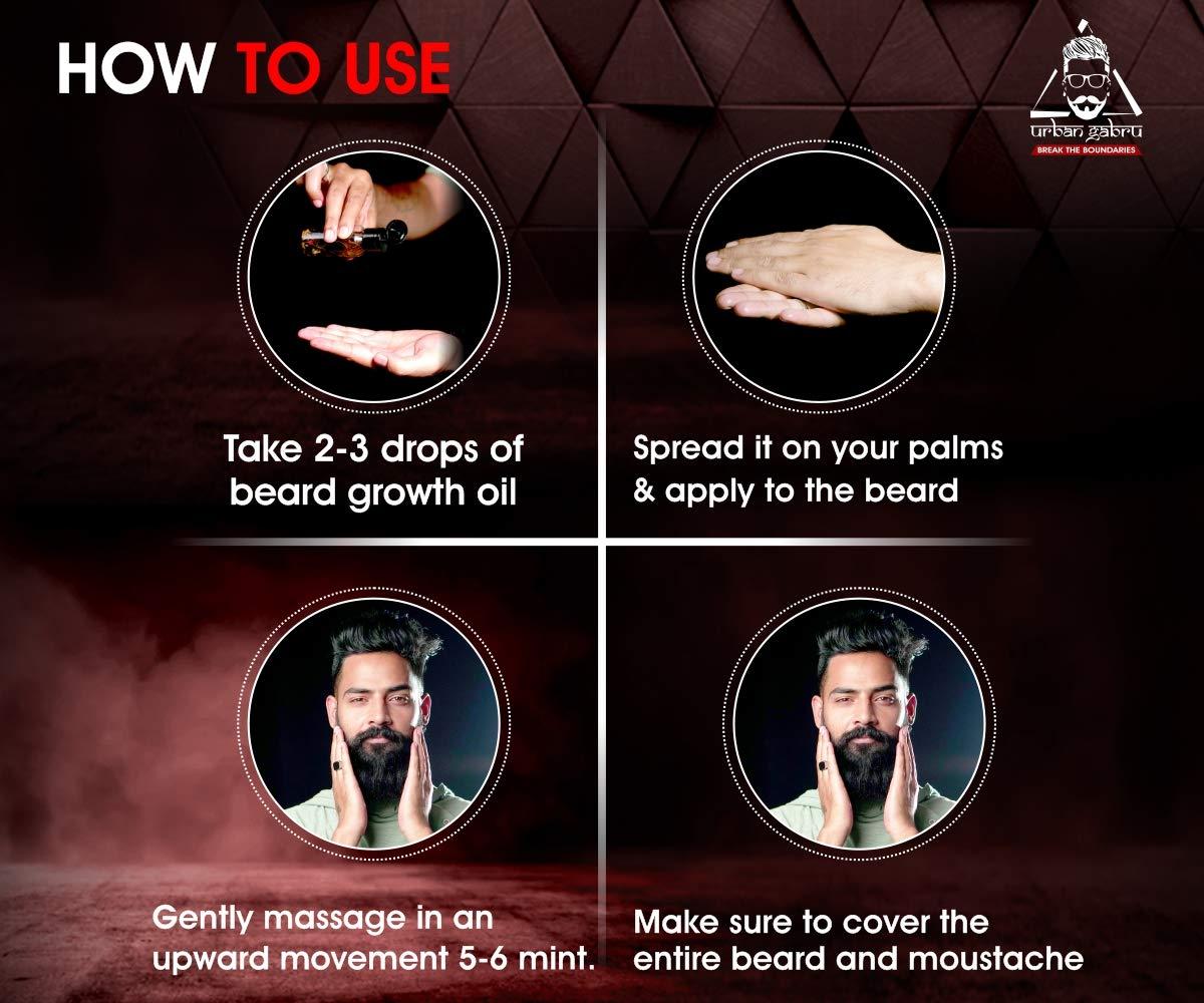 urbangabru urbangabru Beard Booster Conditioner Oil for Men - Best Beard Oil for Beard Growth, Conditioning & Softening (60ml)