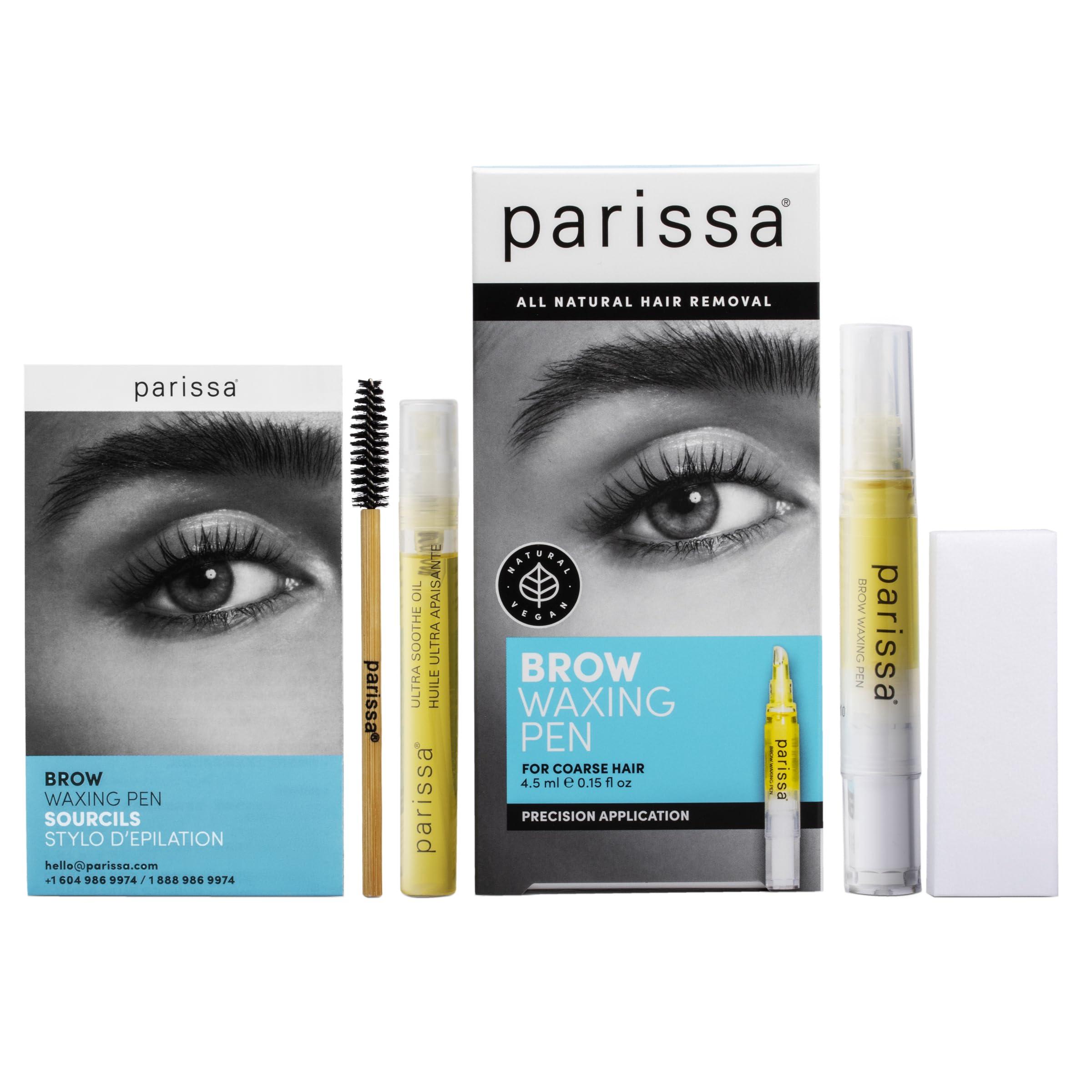 Parissa Parissa Brow Waxing Pen, Salon-Style Hair Removal for Precise Eyebrow Shaping, Quick & Mess-Free, At-Home Waxing Kit