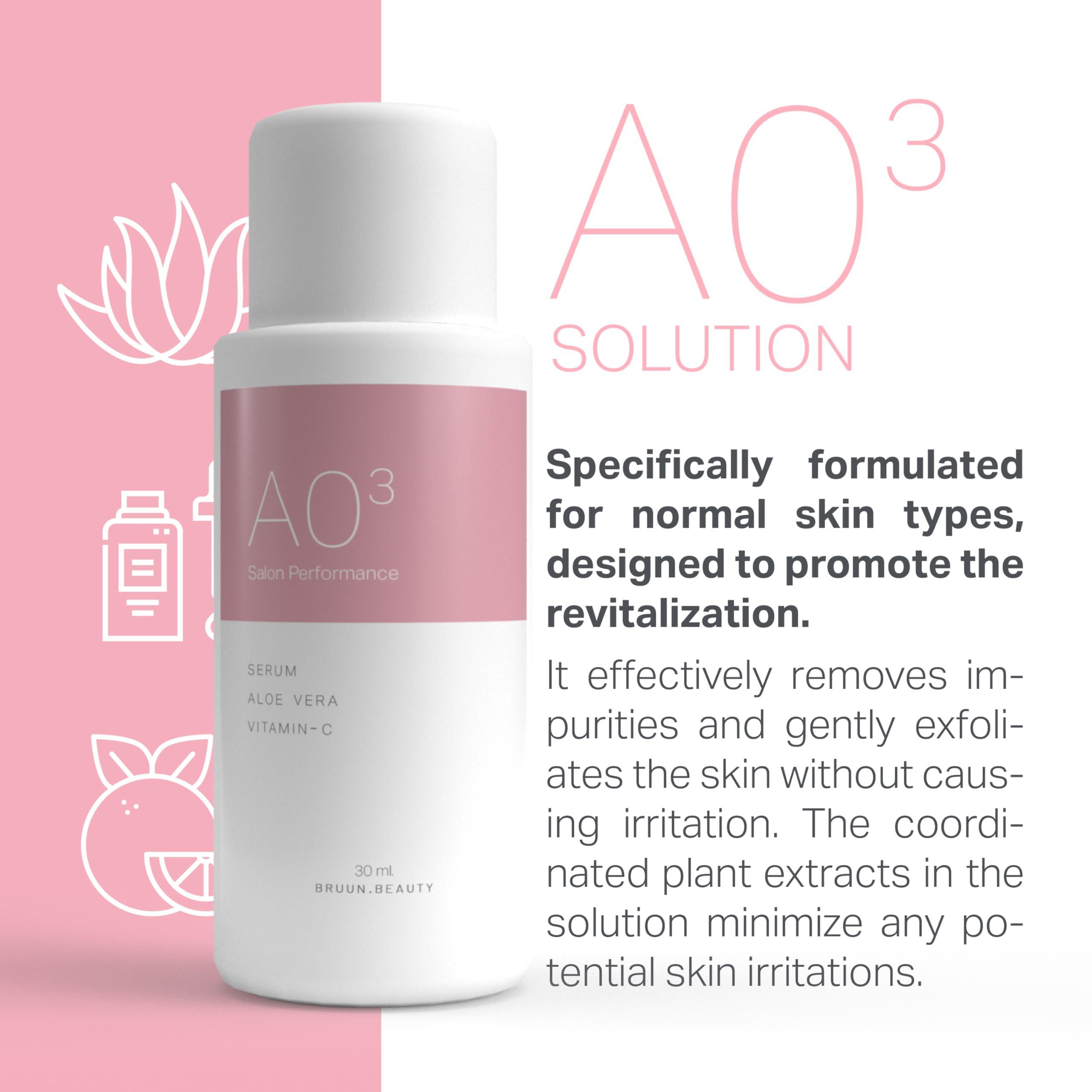 BRUN BRUN Facial Machine Concentrated Serums for Facial Cleansing A Pack of 30 ml 3 Aqua Peeling Solution AS1, SA2, and AO3 Skin Care Solution Vacuum Face Cleaning Jet for Home and Spa