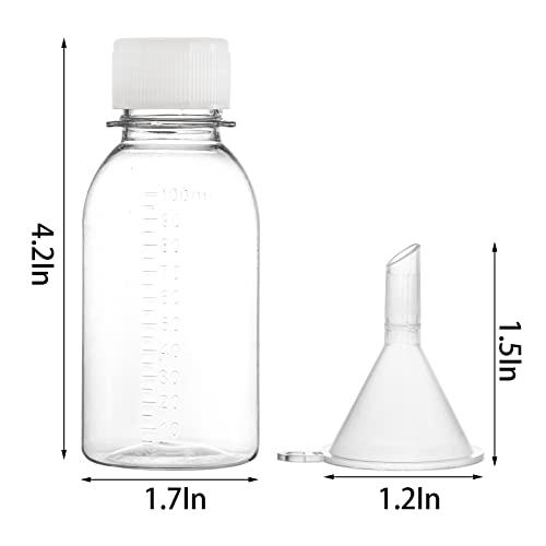 WUWEOT WUWEOT 40 Pack Plastic Travel Bottles, 3.4Oz Empty Refillable Containers, Hard Plastic PET Clear Storage Bottle with Screw Cover Cap for Shampoo, Lotions, Cream and more