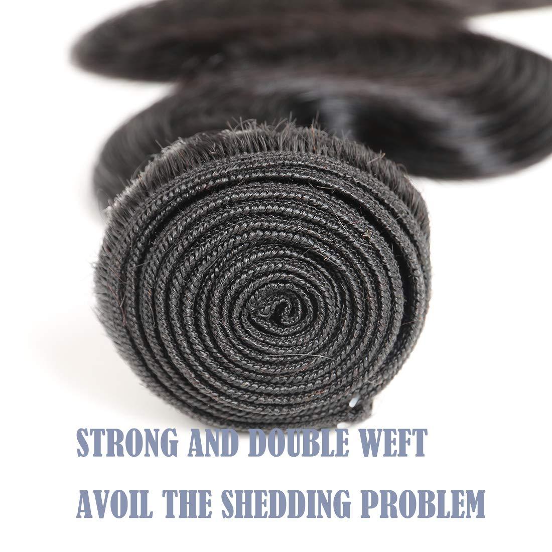 Luxnovolex Luxnovolex Brazilian Hair Bundles Body Wave Unprocessed 100% Human Hair Bundles Brazilian Virgin Short Human Hair Extensions 300g