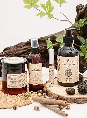 Phuong Anh Cosmetic Phuong Anh Cosmetic - Combo Locust Shampoo and Conditioner (free hair growth serum and eyelash serum) - Combo Ct Gi B Kt X Bi Da (Tng Tinh Du Bi Kch Mc Tc, Serum Dng Mi)