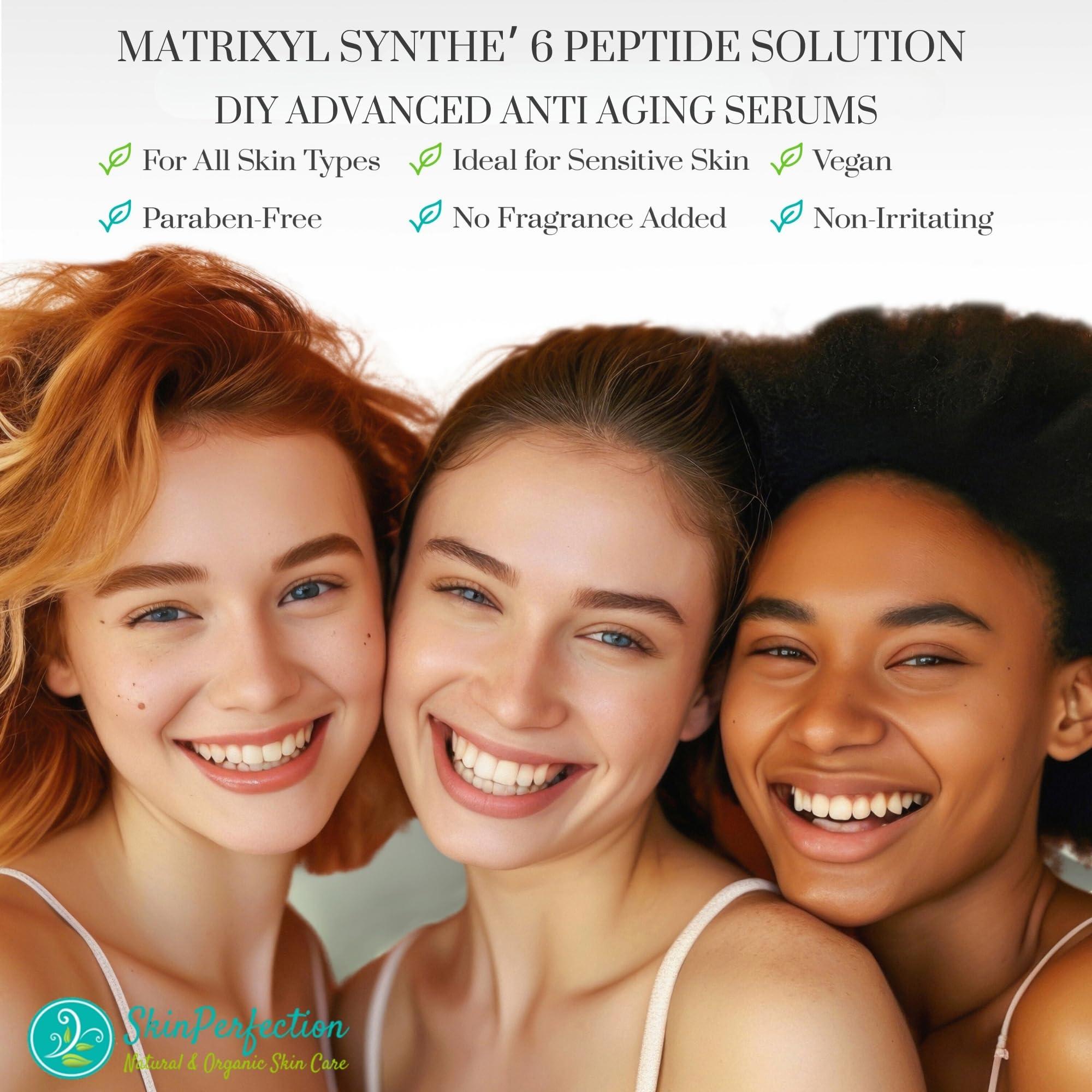 Skin Perfection Skin Perfection Matrixyl Synthe 6 Palmitoyl Tetrapeptide 38 DIY Anti-Aging Serum Youth Boost Wrinkle Filler Crow's Feet Laugh Lines on Forehead S-6 6000 Skin Perfection .5 oz, 300 drops