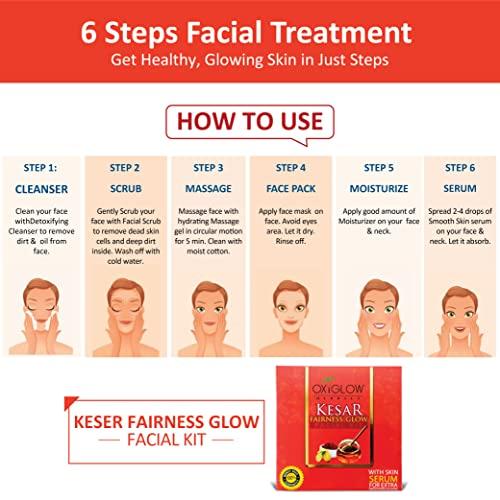 OxyGlow Oxyglow Kesar Fairness Glow Facial Kit with Skin Serum For Extra Smoothness