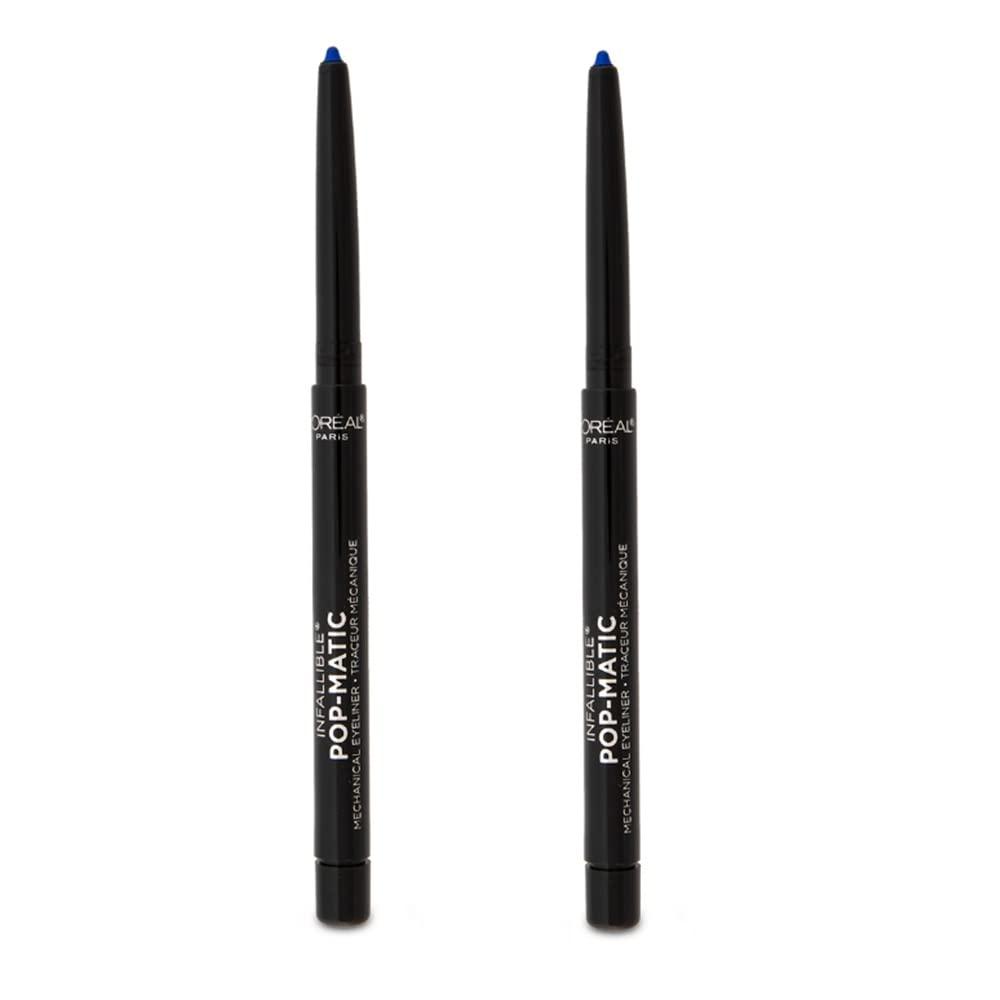 Loreal Pack of 2 L'Oreal Paris Infallible Pop-Matic Mechanical Eyeliner, Extreme Blue #517