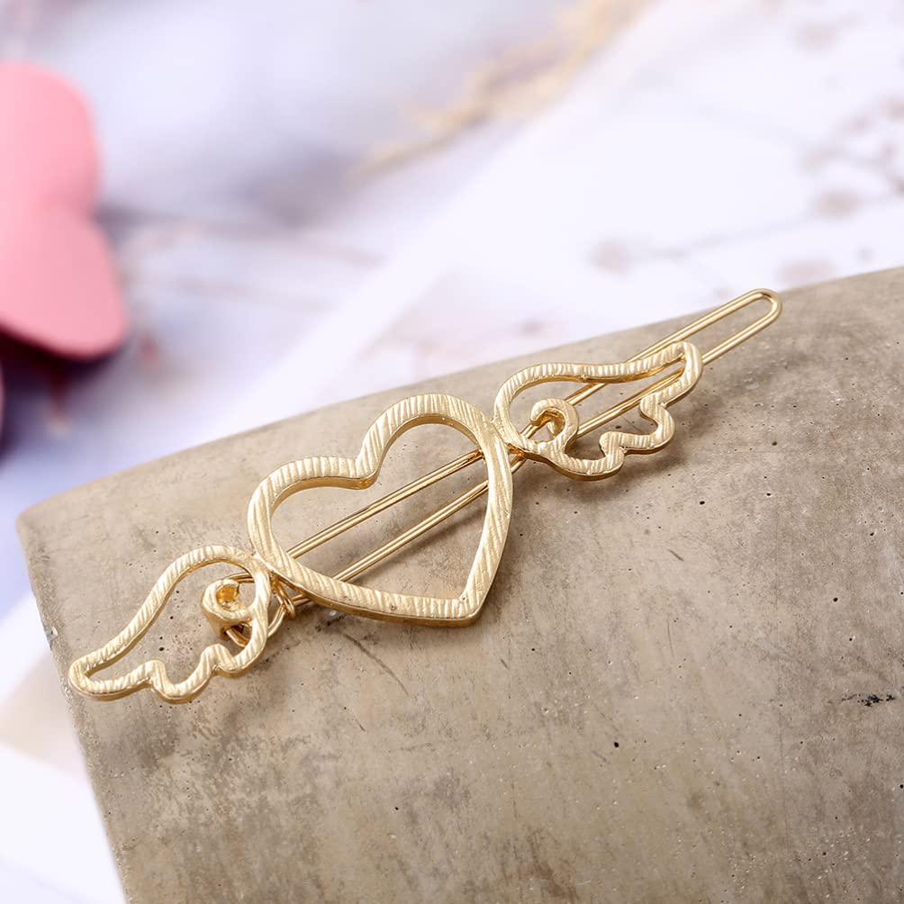 Beaupretty Beaupretty 2pcs Hairpin Angel Hair Clip Wing Hair Grips Heart Hair Clip Hair Styling Pin Hair Styling Grip Hair Styling Holder Heart Barrettes Heart Hair Grips Wing Hair Pin