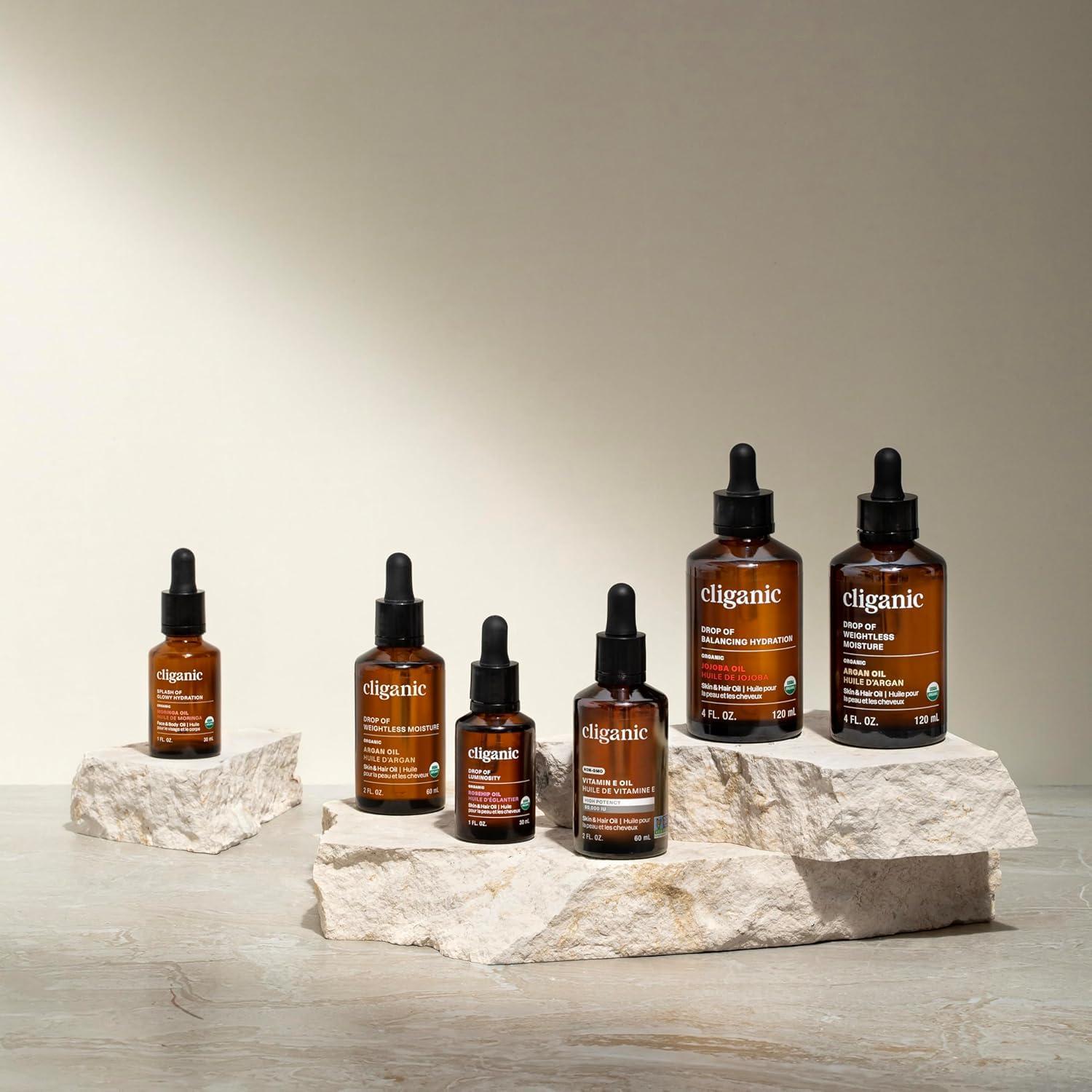 Cliganic Cliganic Organic Argan Oil 16oz with Pump, 100% Pure | Bulk for Hair, Face & Skin