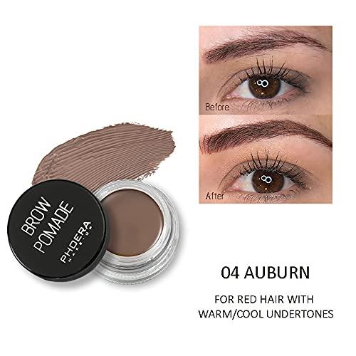 Anglicolor Eyebrow Pomade,Gel Professional Makeup Eyebrow Color,Matte Waterproof Brow Pomade For Long-Lasting Results,Vegan, Cruelty-Free Eyebrow Color that Fills and Shapes Brows(4#Auburn)