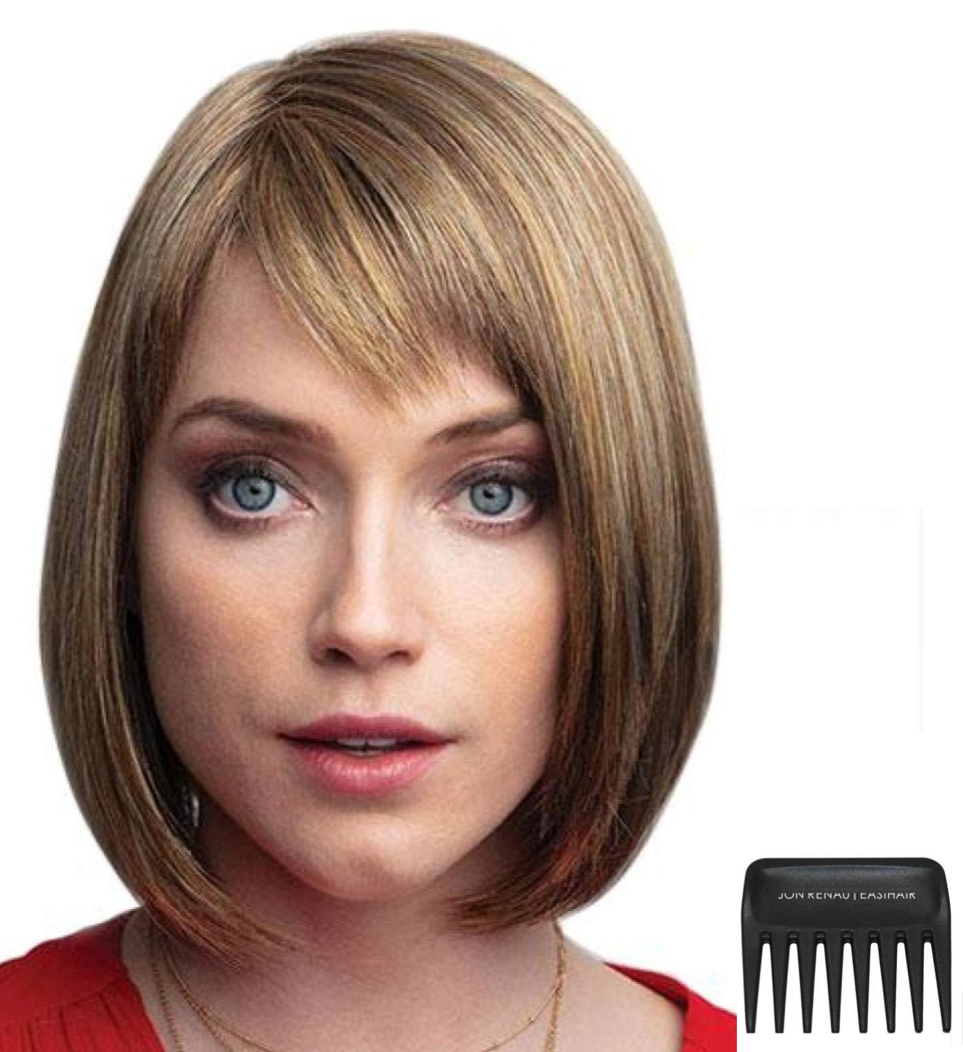 Rene of Paris & Christy\'s Wigs Bundle - 3 Items: Petite Portia Wig by Rene Paris, Christy\'s Wigs Q & A Booklet & Wide Tooth Comb - Color: Buttered Toast