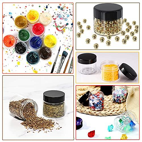 DupakSYS 4 oz Plastic Containers with Lids + 1oz Small Containers with Lids (Set of 24) Plastic Jars with Lids Cosmetic Jar - for Lip Scrub, Body Butters, Cream, Slime, Craft Storage