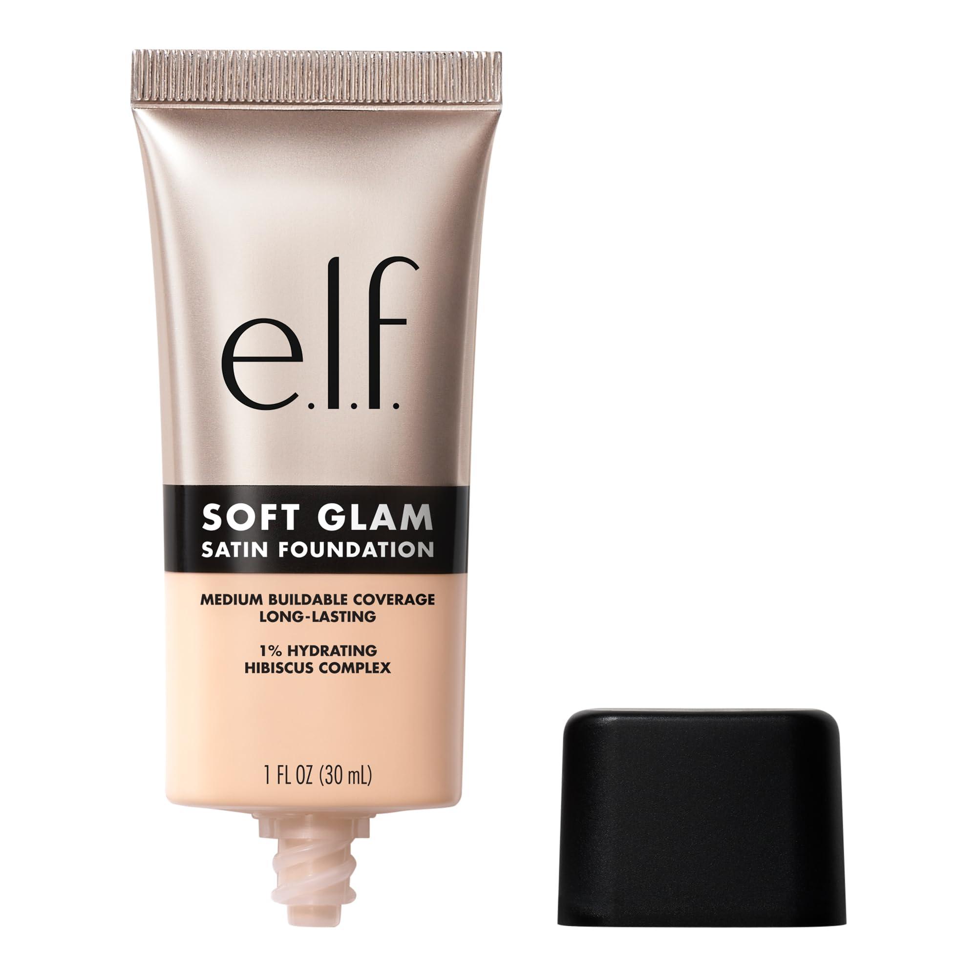e.l.f. e.l.f. Soft Glam Foundation, Medium Coverage, Long-Lasting & Buildable Foundation For A Smooth, Satin Finish, Vegan & Cruelty-Free, 14 Fair Cool