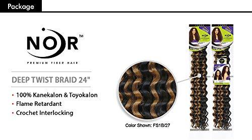 JANET COLLECTION Braids MULTI PACK DEALS! Janet Collection 100% Kanekalon braids Noir Deep Twist Braid 24" (5-PACK, FS1B/30)