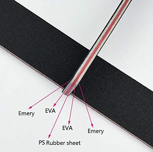 ericotry 12PCS Black Banana Curved Double Sided Nail Files Polish Emery Board Grit Buffering Sanding Art Manicure Buffer Files Nail Art Tools