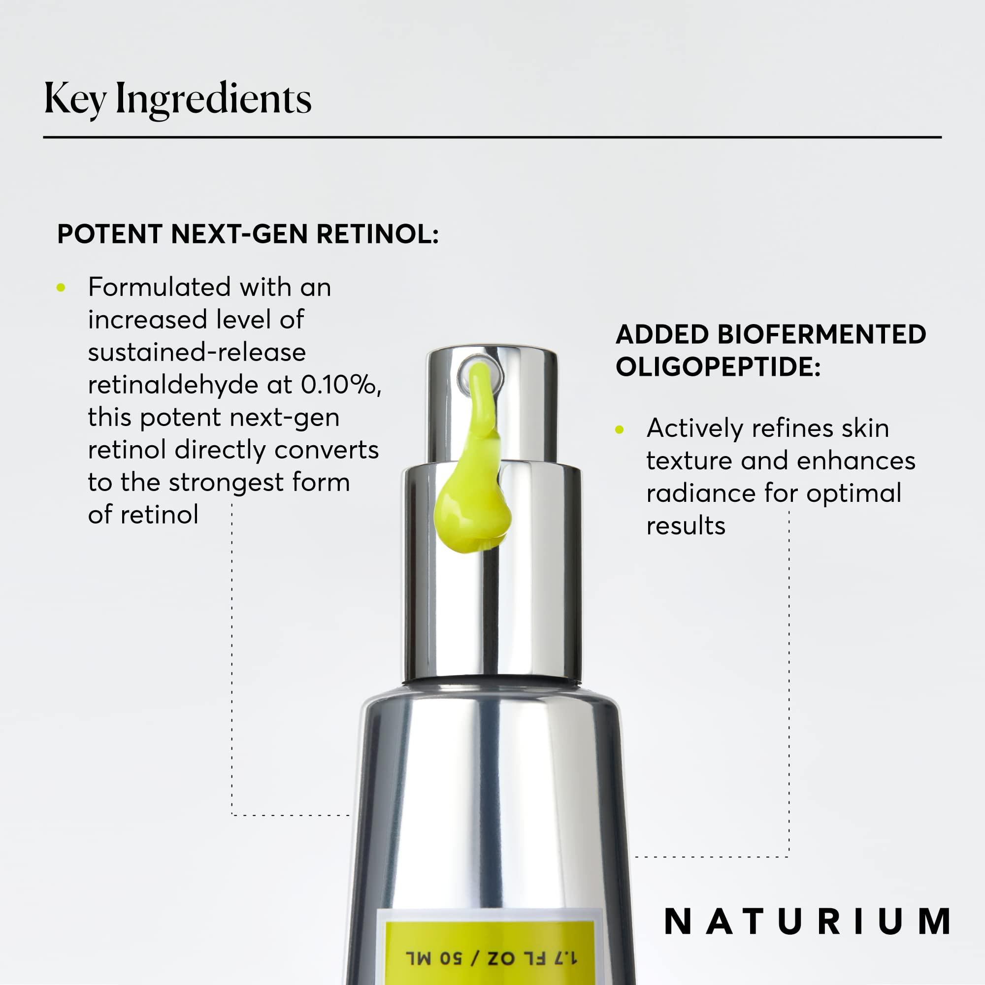 Naturium Naturium Retinaldehyde Cream Serum 0.10%, Advanced Anti-Aging & Smoothing Potent Face & Skin Care, 1.7 oz