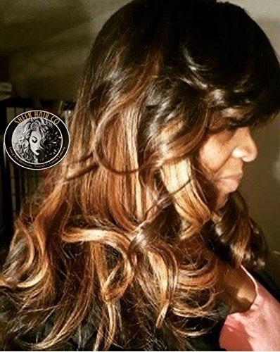 Sheek Hair Company Sheek Hair Co 14 Inch Indian Virgin Raw Human Hair Extension Hair Weave Bundles Body Wave Unprocessed Natural Light Brown to Dark Brown Color