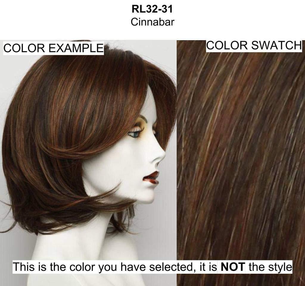 Raquel Welch & Maxwigs Simmer Elite Wig Color RL32/31 CINNABAR - 11.5\" Sheer Indulgence Light Long Heat Friendly Synthetic Lace Front Monofilament Top Hand-Tied base Bundle MaxWigs Hairloss Booklet