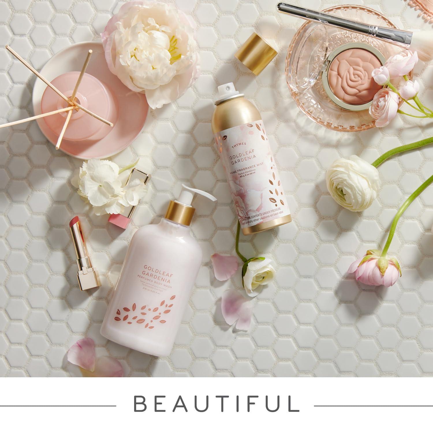 Thymes Thymes Goldleaf Gardenia Perfumed Body Crme - Moisturizing Body Cream - Shea Butter Body Lotion with Aloe Vera & Honey for Skin Care Routine - Body and Hand Lotion for Women & Men (9.25 fl oz)