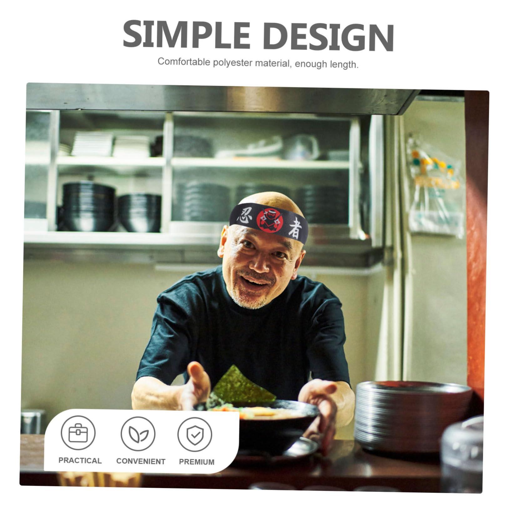 Cabilock Cabilock Japanese Headscarf Headband Sushi Costume Reusable Headband Japanese Cooking Costume Chef Headbands Chef Karate Headband Decorative Karate Headbands Karate Accessory Polyester