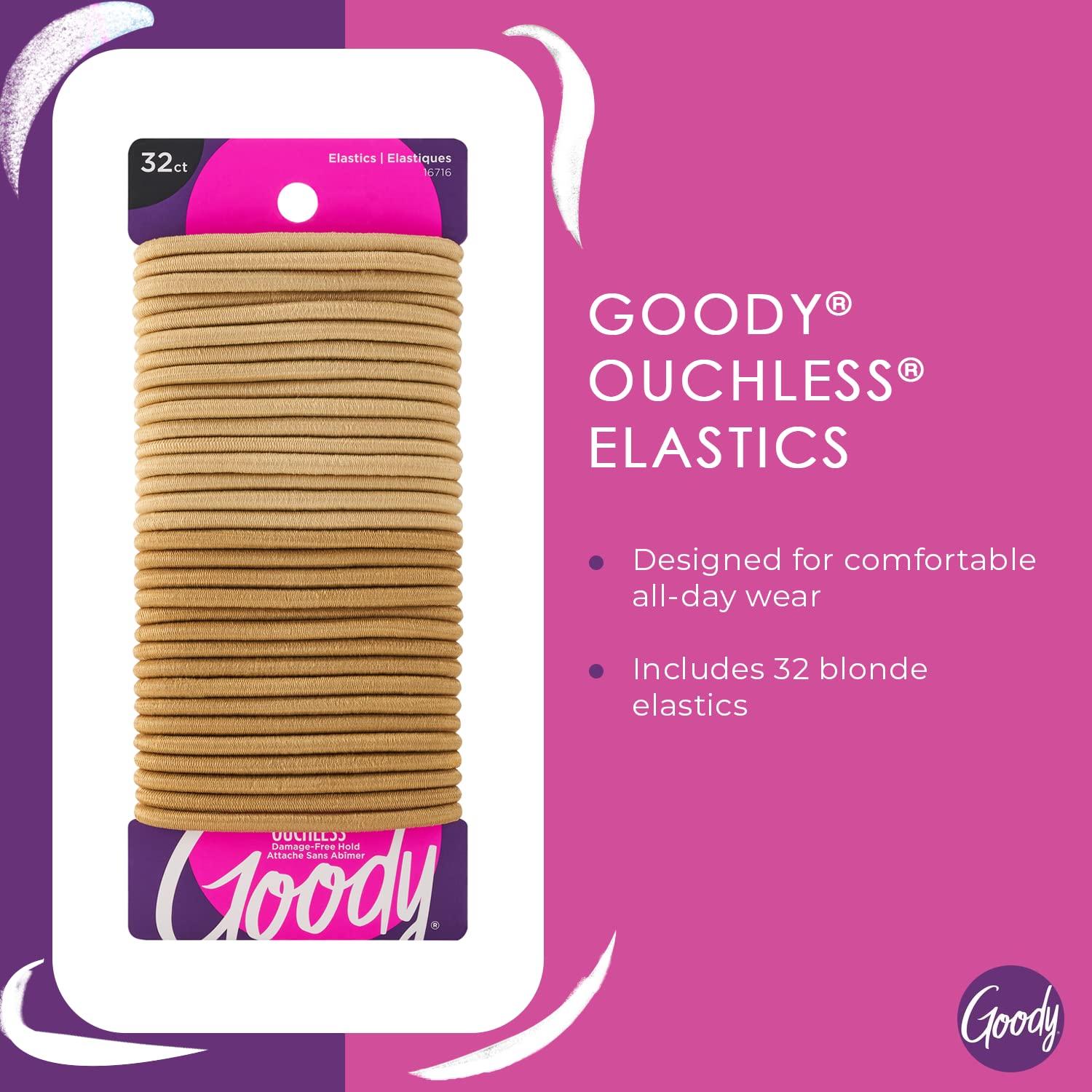 GOODY Goody 32 Blonde and 250 Clear Ouchless Elastic Hair Ties