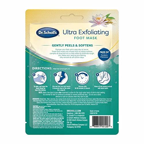 Dr. Scholl\'s Dr. Scholl\'s Ultra Exfoliating Foot Mask Gently Peels & Softens, 1 Pair Slip-on Booties Foot Mask 1.55 oz