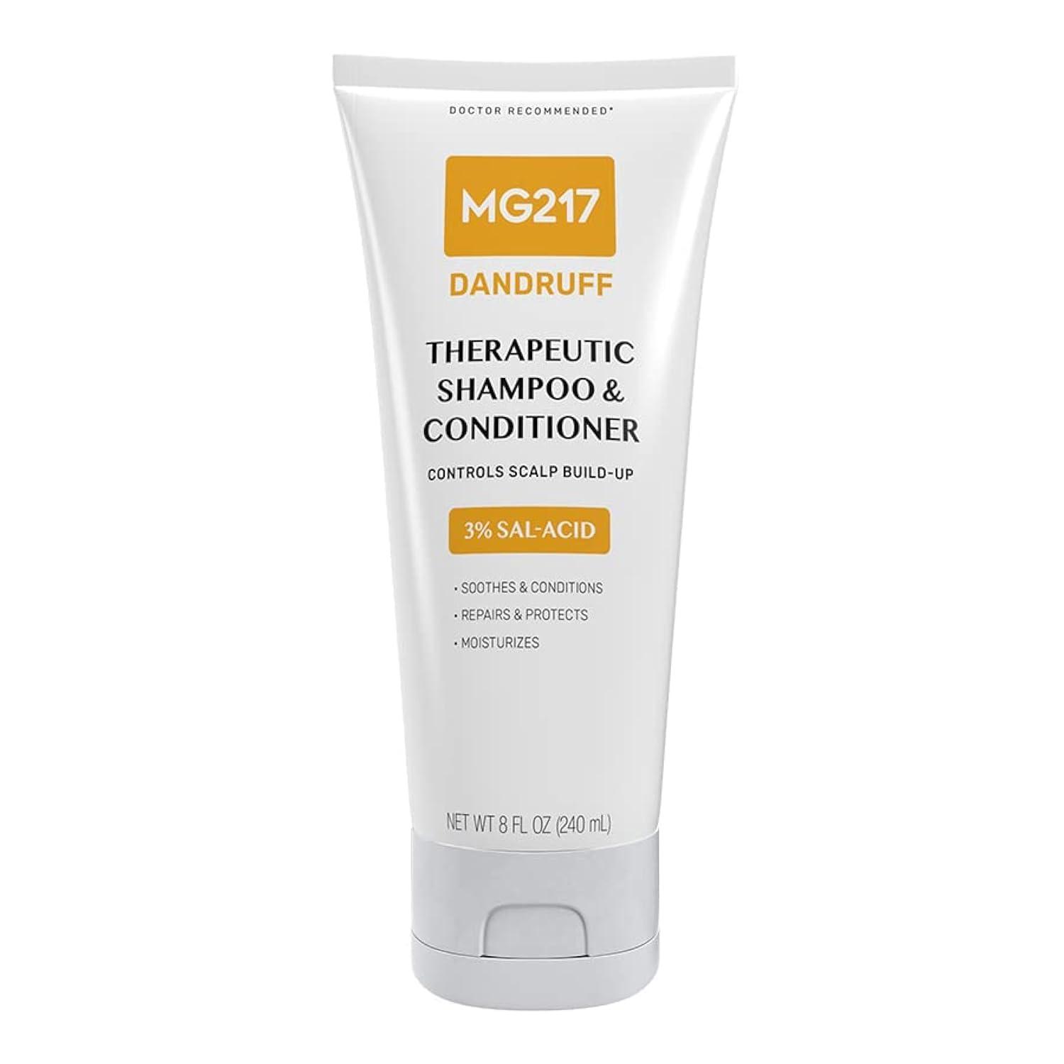 MG217 MG217 Dandruff Shampoo & Conditioner, 3percent Salicylic Acid Shampoo & Conditioner, 8 oz Tube, Clear