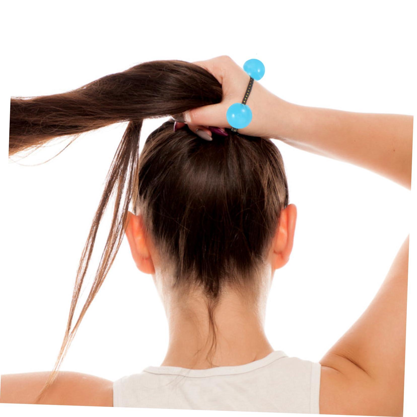 Gogogmee Gogogmee 24 Pcs Hair Ties Bracelets Plastic Hair Ties Colorful Hair Ties with Balls Stretchy Hair Ties