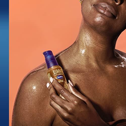Vaseline Vaseline Illuminate Me Shimmering Body Oil Created for Melanin Rich Skin, Illuminates Skin with Finishing Touch of Shimmer for Glowing Skin 3.3 oz