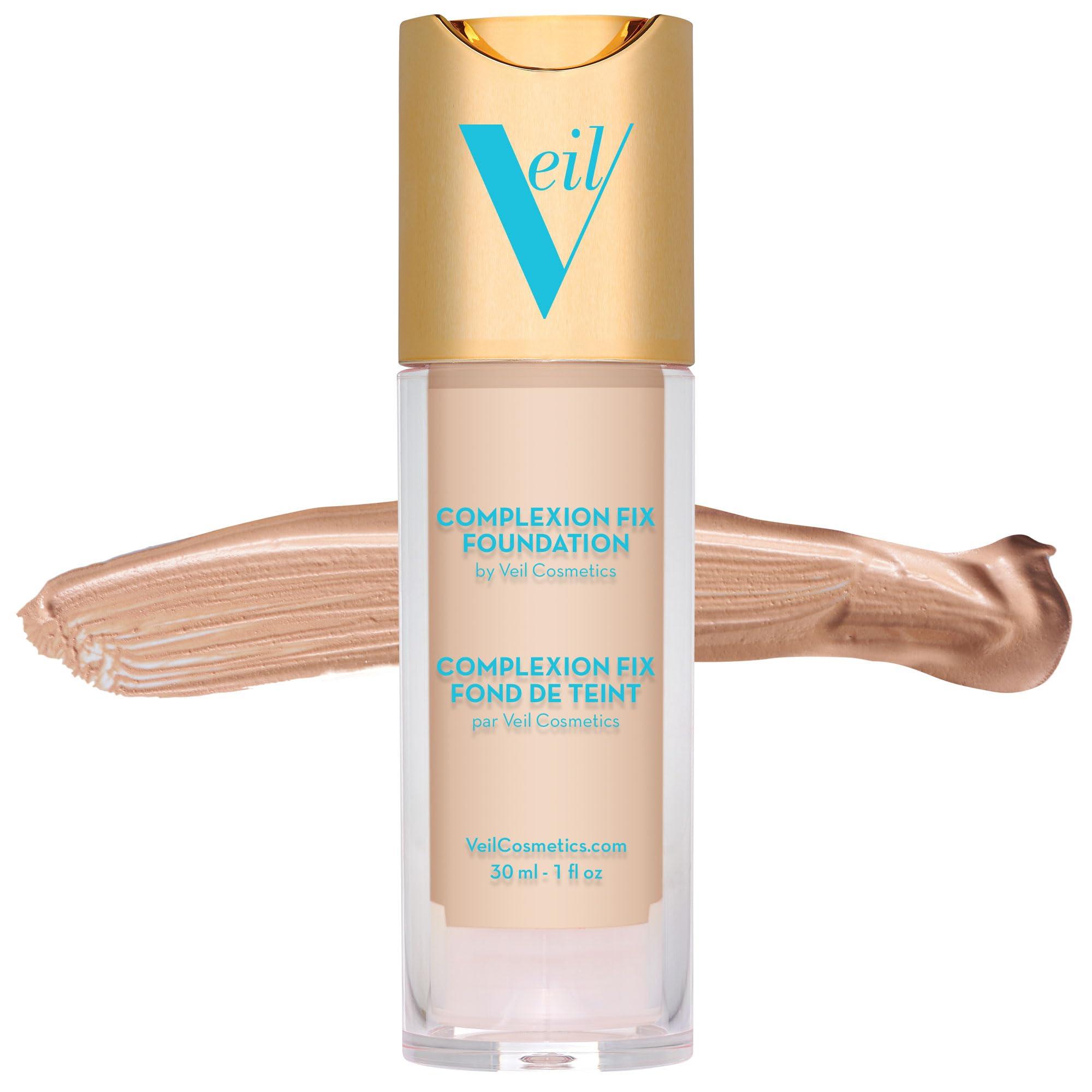 Veil Cosmetics Veil Cosmetics Complexion Fix Liquid Foundation  Buildable Coverage  Water-Resistant, Hypoallergenic, Oil-Free, Cruelty-Free & Vegan  Lightweight & Brightening  Long Lasting (1G Porcelain Gold)