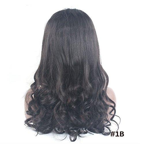 RemeeHi Remeehi Loose Body Wavy Real Human Hair 3/4 Half Wigs Clip in Half Wig Hair Piece for Women (28" 280g 8/613#)