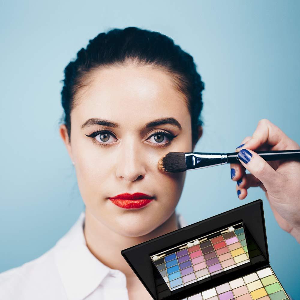 DanziX DanziX 70Pcs Metal Stickers for Eyeshadow Palette Set,Palette Empty Eyeshadow Makeup Palette + 2 Depotting Spatula (35Pcs Round + 35Pcs Square)