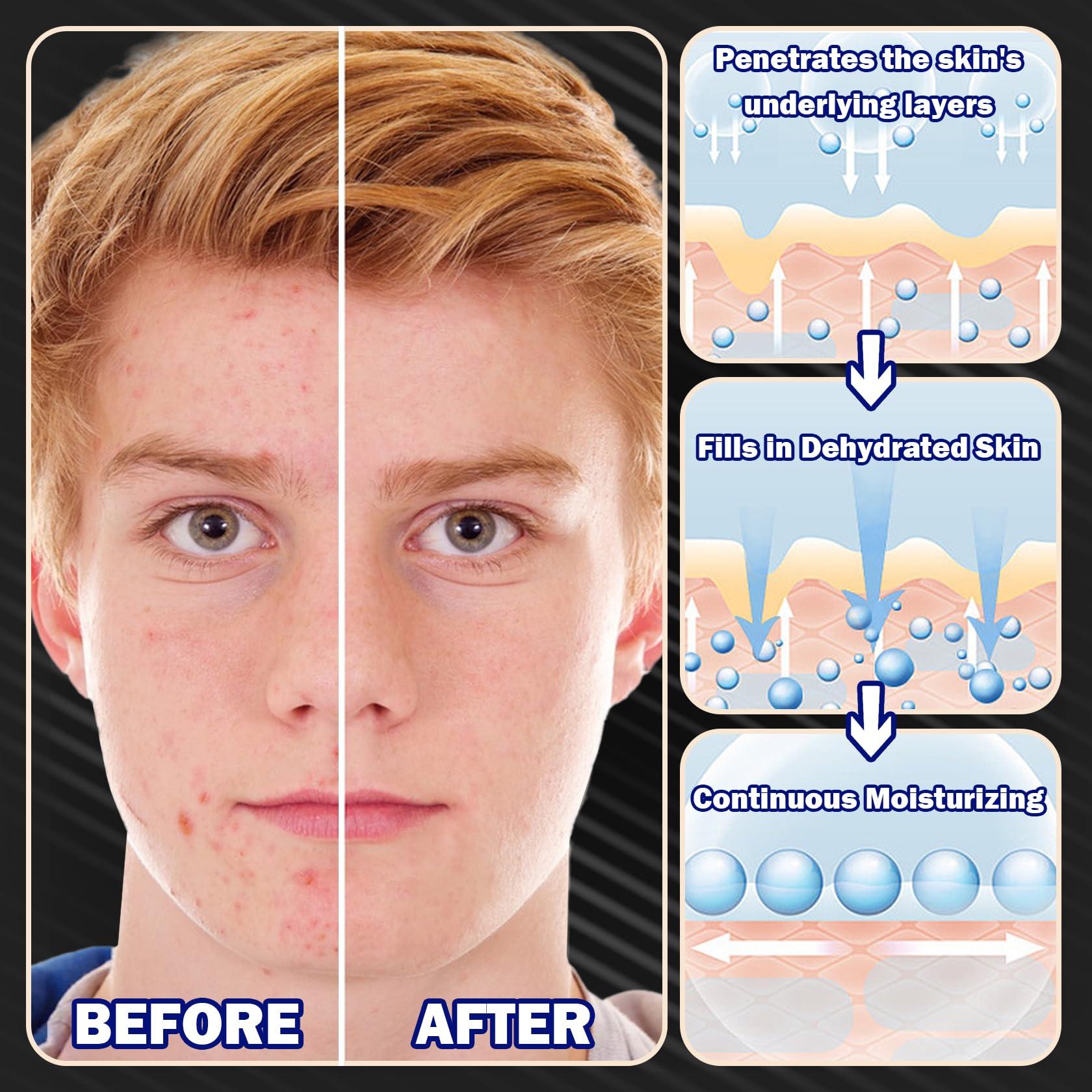 Fusang 5 Pcs Mens Facial Sheet Mask,Hydrating Face Masks Skincare Gift Set for Men,Moisturizing Soothing Facial Masks,Easy to Use & Nourishing Face Mask Skin Care Set