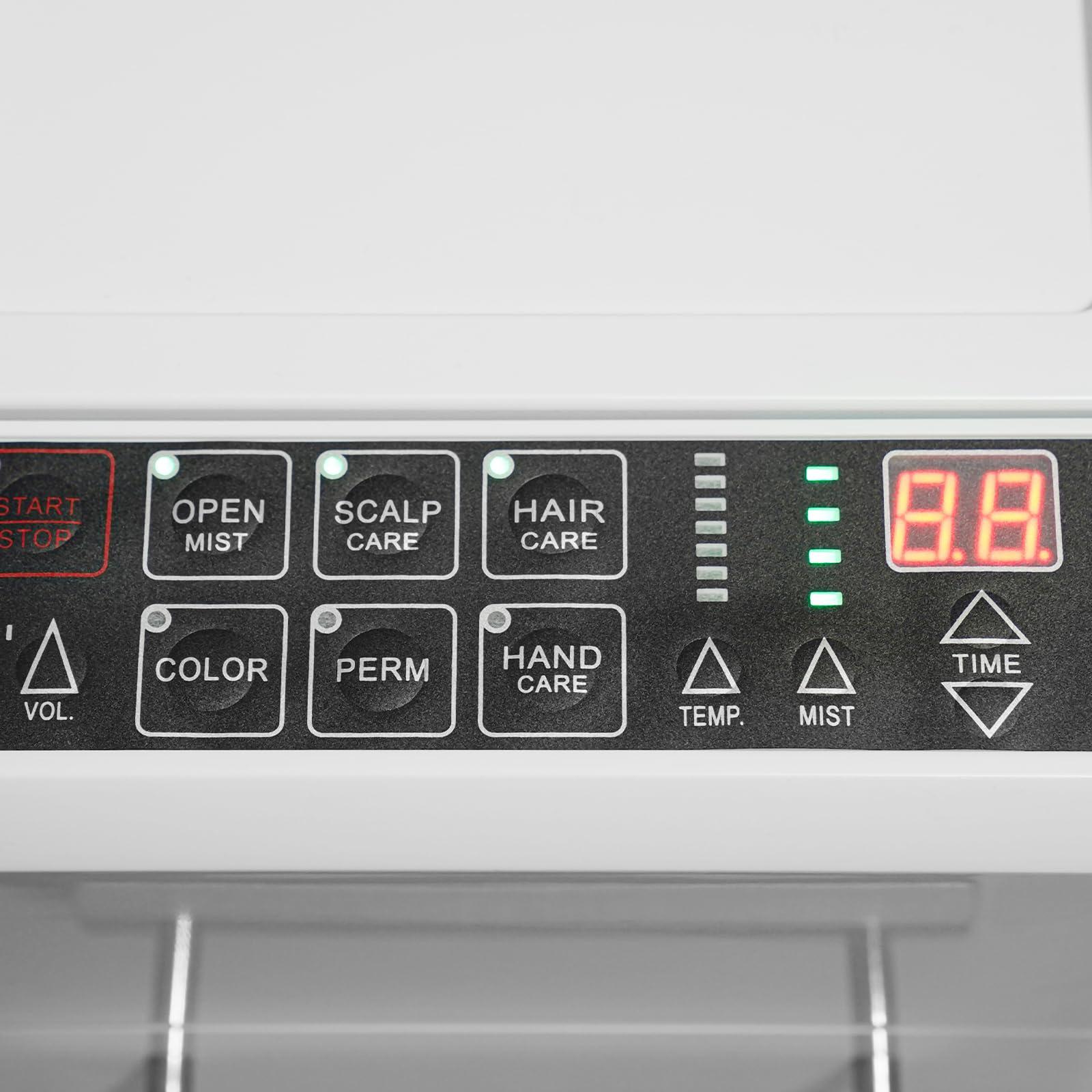 HENHAIY HENHAIY Hair Steamer Nano Micro Mist, Standing Hair Steamer Deep Conditioning, Hooded Hair Steam Cap Treatment-Heated Micro Mist Steamer for Natural, Dyed Hair for SPA, Home