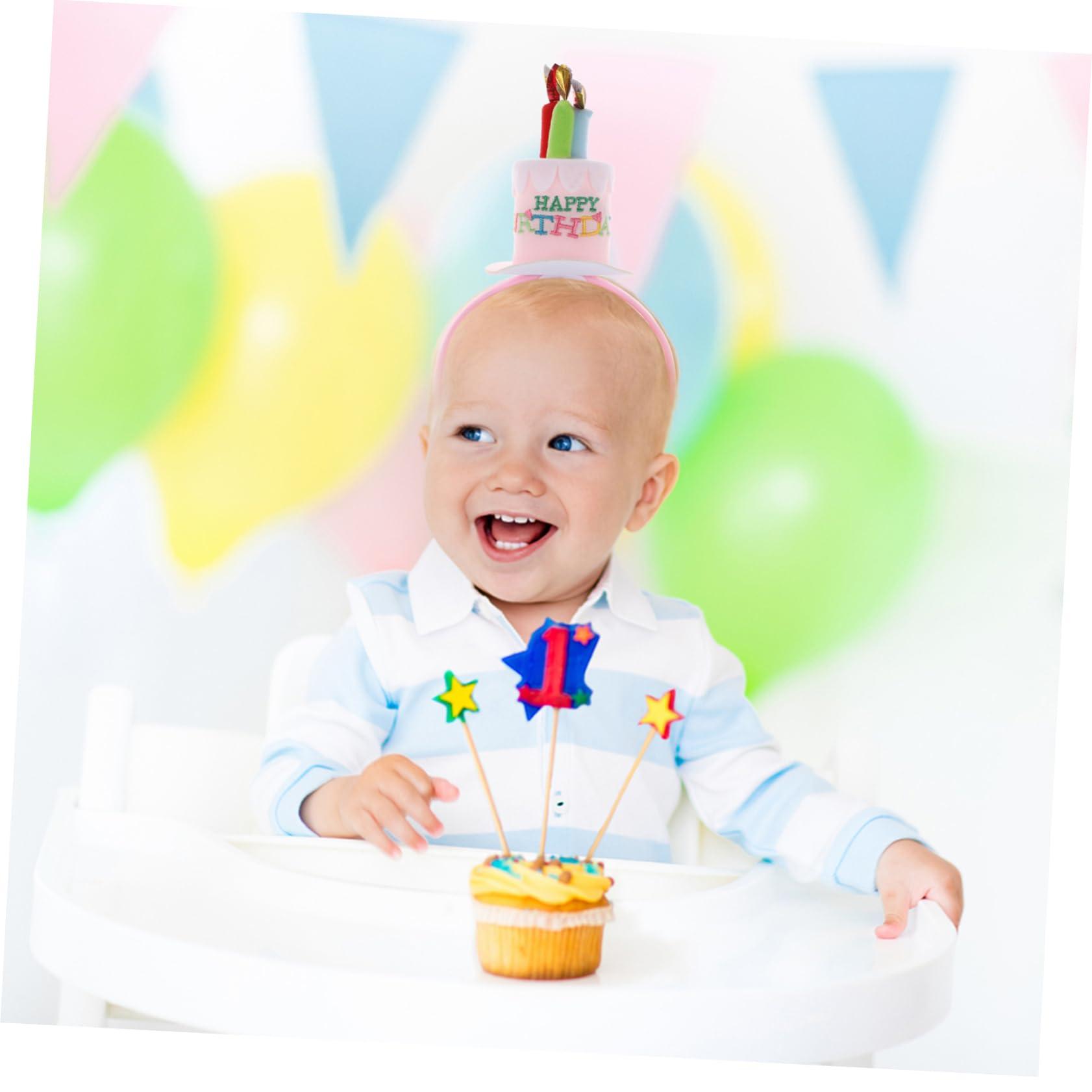 NOLITOY NOLITOY Candle Headband Party Accessory for Boys and Girls 3PCS Boys and Girls Party Hair Hoops Birthday Theme Easy Wear