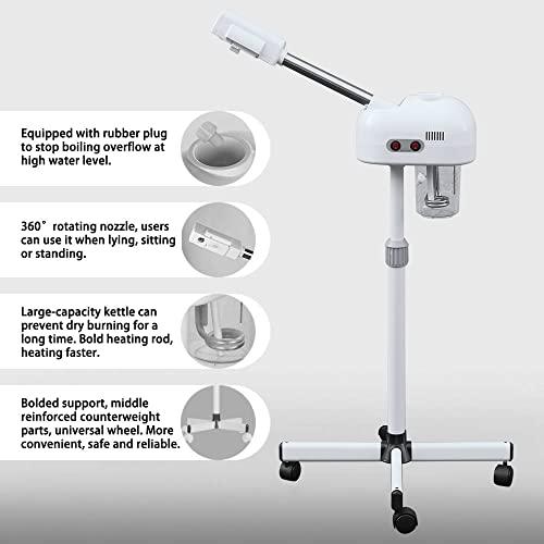 SanBouSi Professional Ozone Facial Steamer Machine Mist Face Steamer with 360 Rotatable Sprayer for Beauty Salon, Spa, Esthetician Steamer 800w