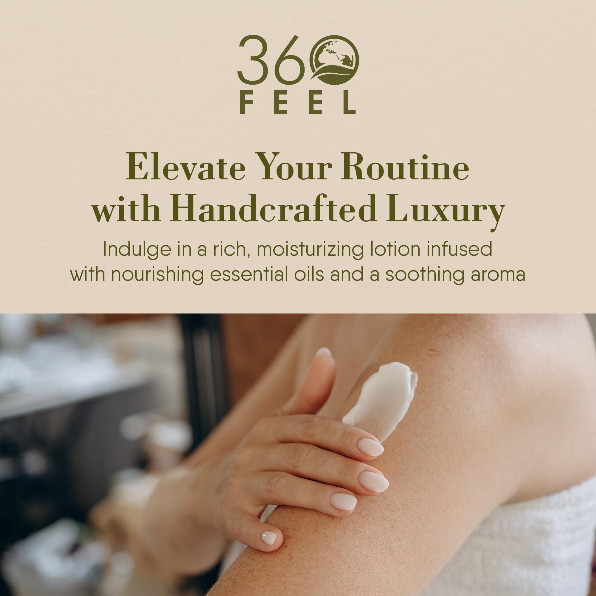 360Feel 360Feel Egyptian Musk Body Lotion - Hydrates with Coconut & Olive Oil, Plant-Based, Non-Greasy, Sensitive Skin, All Day Use