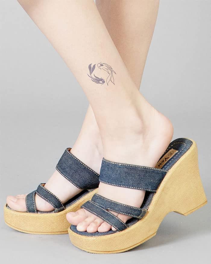 inkbox Inkbox Temporary Tattoos, Semi-Permanent Tattoo, One Premium Easy Long Lasting, Water-Resistant Temp Tattoo with For Now Ink - Lasts 1-2 Weeks, Perfect Balance, 2 x 2 in