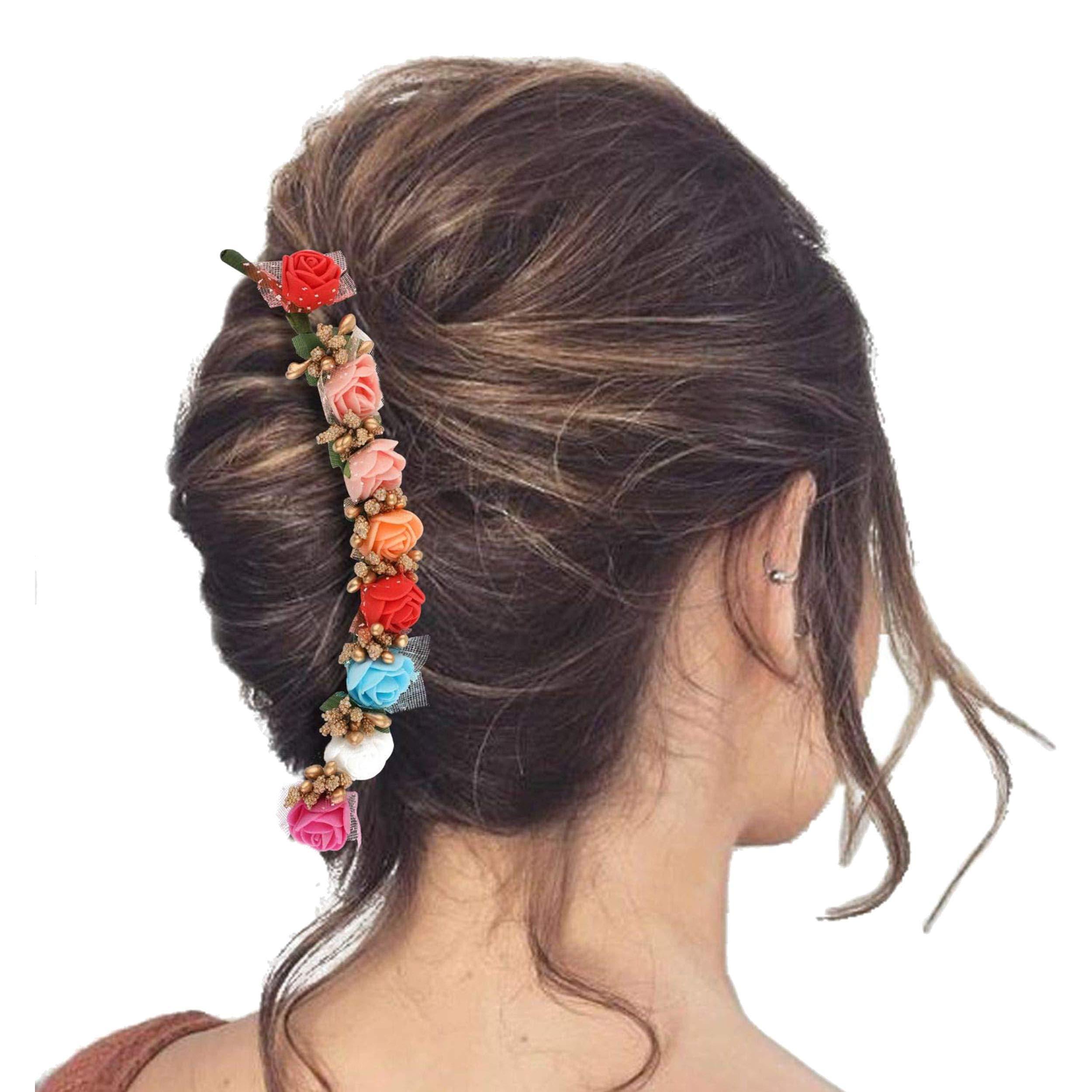 Way2like Way2like Hair Bun Juda Maker Flower Gajra Bridal Hair Accessories for Women Girls Pack of 1