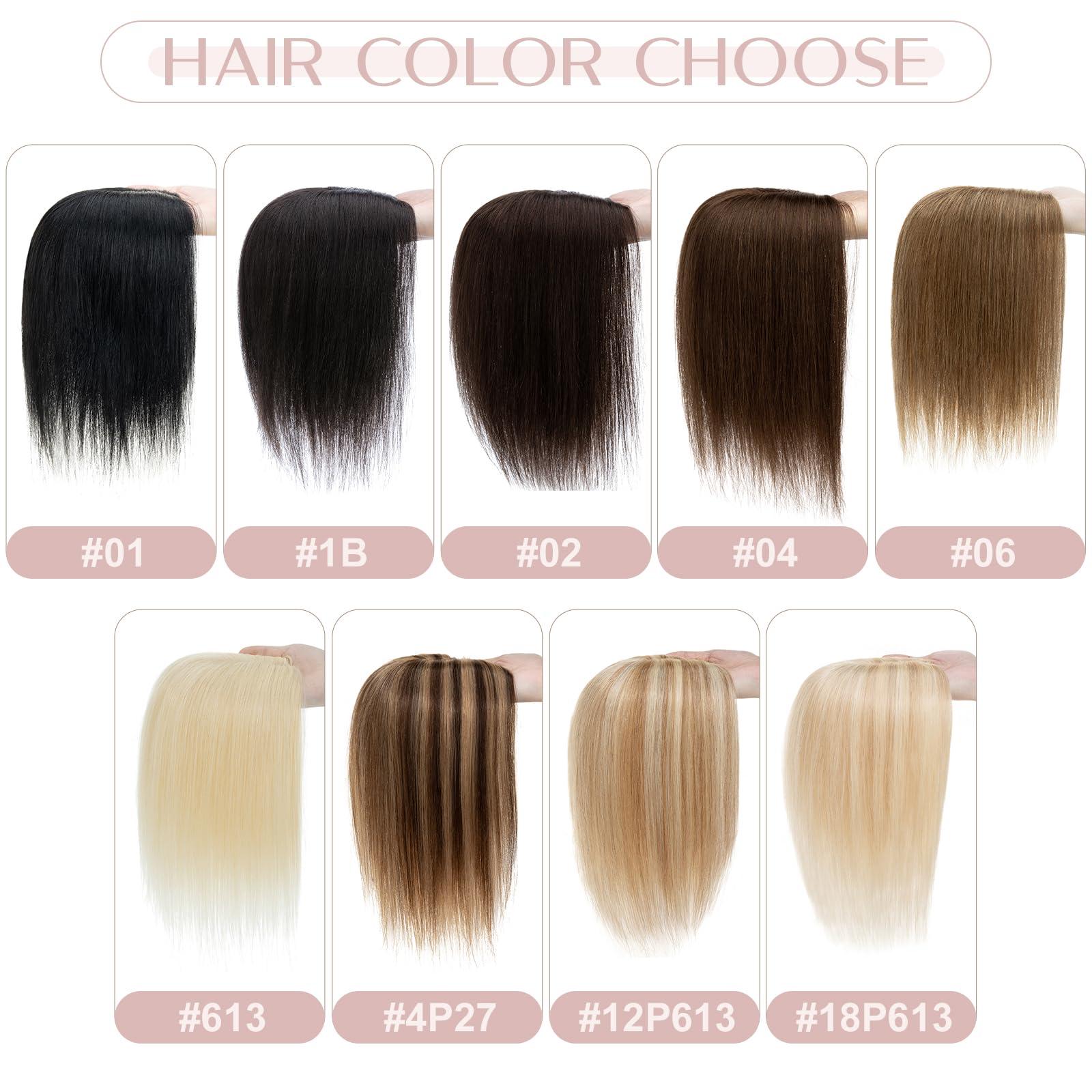 SEGO Pro SEGO Pro Hair Toppers for Women Real Human Hair with No Bangs Human Hair Toppers for Women Toppers Hair Pieces for Women Hair Toppers for Thin Hair #18P613 Camel Mixed Light Gold 8 Inch