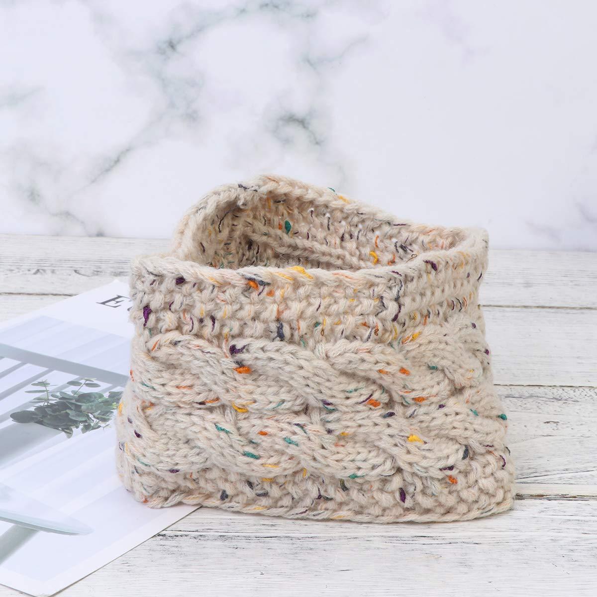 KESYOO KESYOO 2pcs Crochet Turban Headband Elastic Crochet Hair Bands Crocheted Headband Knitted Ear Warmer Knitted Hair Band Hair Accessories for Women Fashion Headdress Winter Earmuffs Women\'s