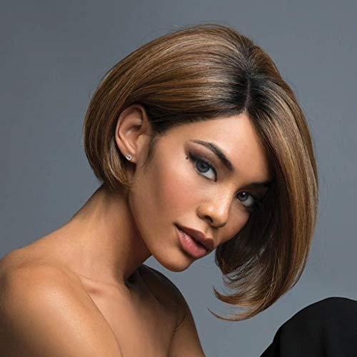 FeiFei66 FeiFei66 Brazilian Virgin Charming Nature High Temperature Wire Wig Hair Full Short Bob Wigs for Fashion Black Women,11 inches