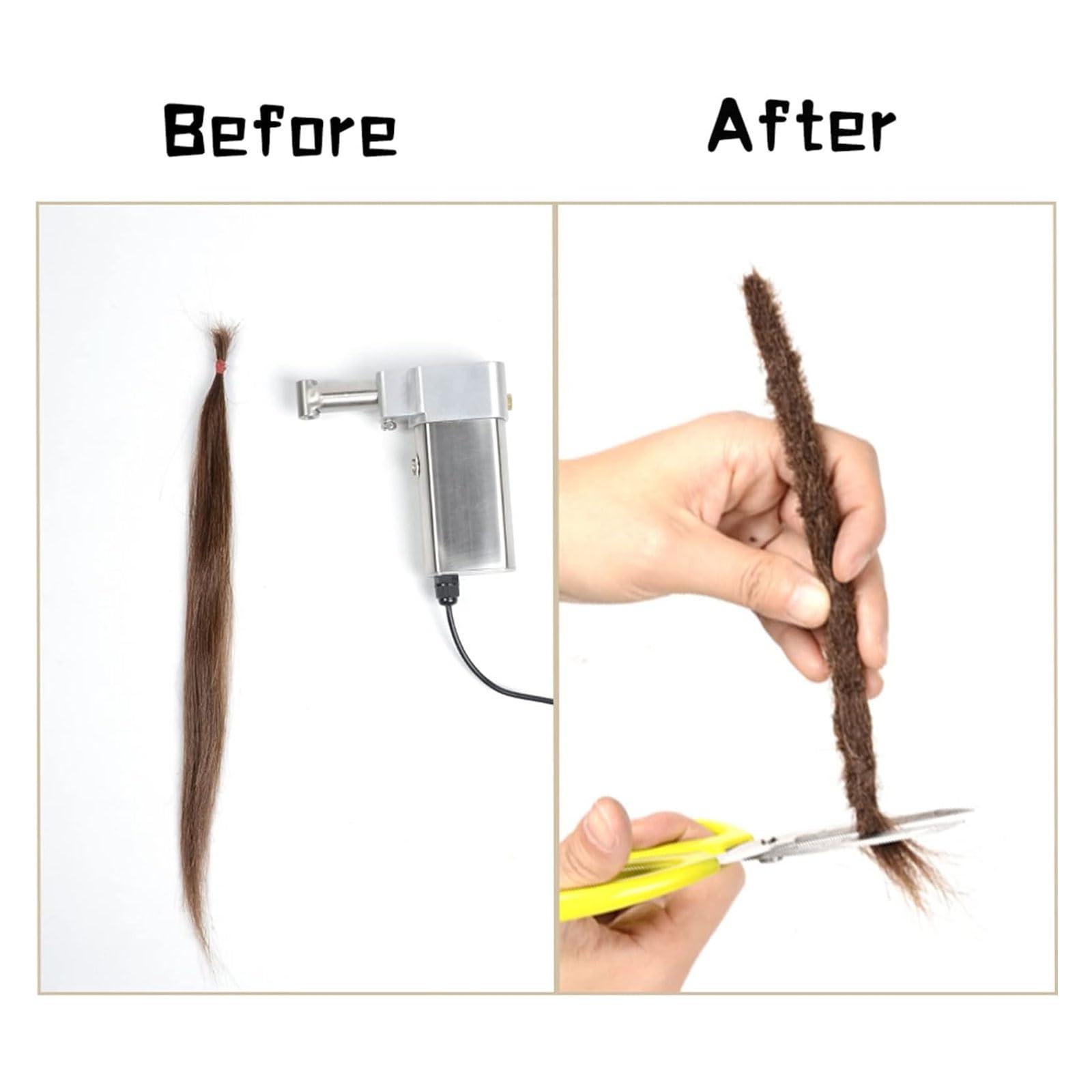 RIBONI Dreadlocks Machine, Instant Dreadlock Machine for Locs Electric Handheld Portable Dreadlock Maker with 6 Heads, Automatic Dreadlock Machine Quick and Easy DIY Dreadlocks Braiding Hair