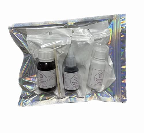 Jingzhou Technology Ice Hair Extension Adhesive Gel with activator Remover kit Cold Fusion Cold Extension Hair Extensions Glue bonding Glue Clear Black (Clear)